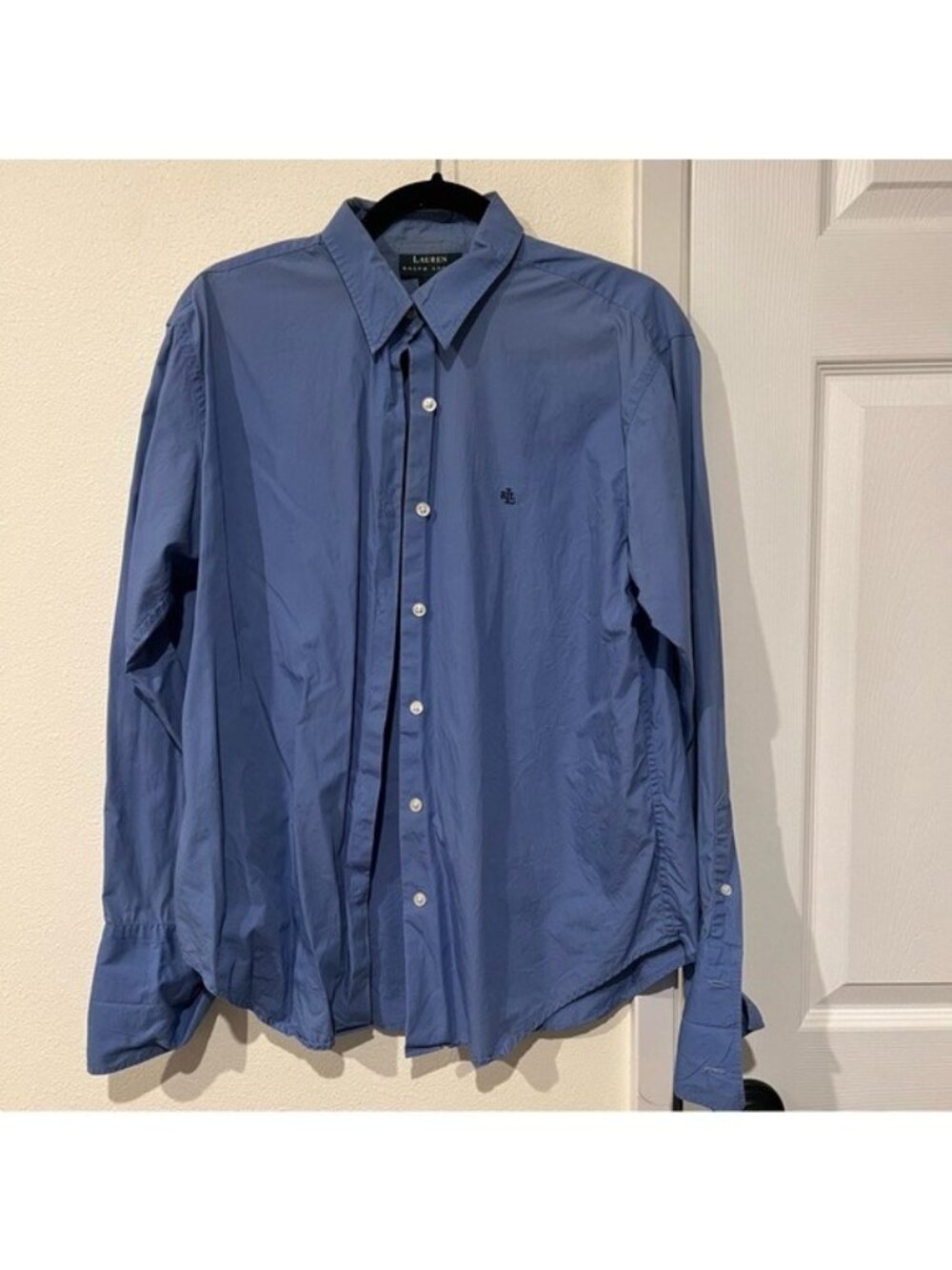 Lauren Ralph Lauren Cotton Button Shirt Size Large 12 Old Money Quiet Luxury